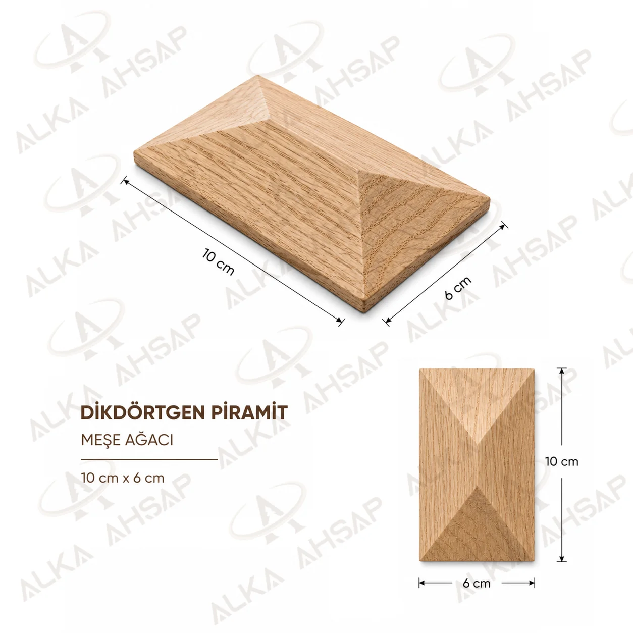 10x6 Meşe Piramit