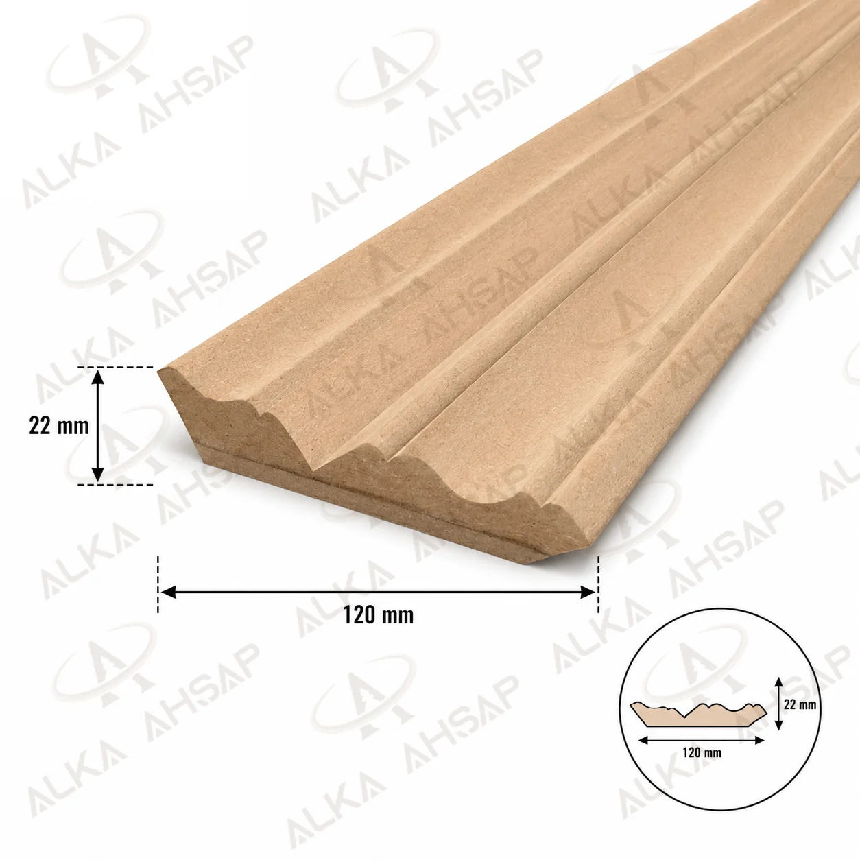 Geniş Mdf Taç 120mm | Kartonpiyer Taç