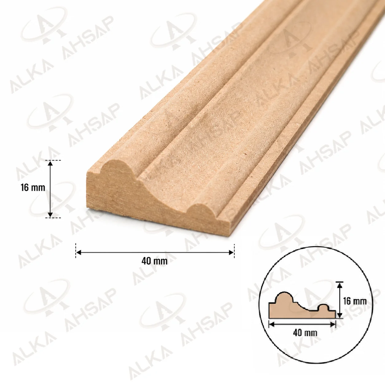 Mdf Çıta 40mm  | 3510 Mdf Profil Çıta