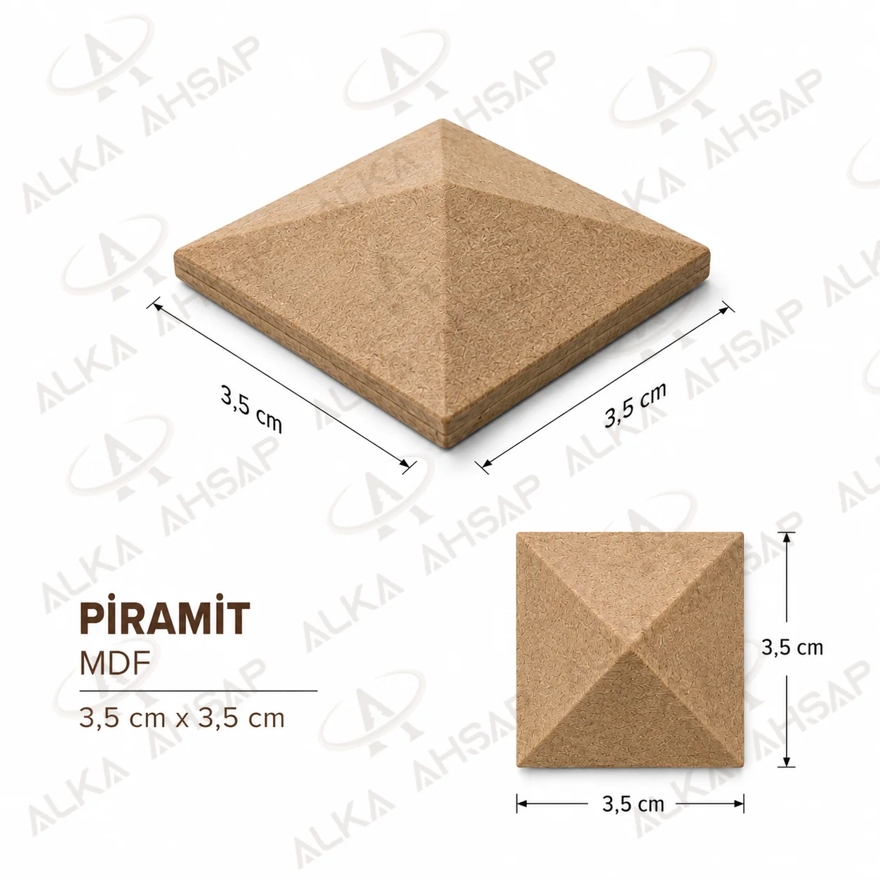 3,5x3,5 Mdf Piramit