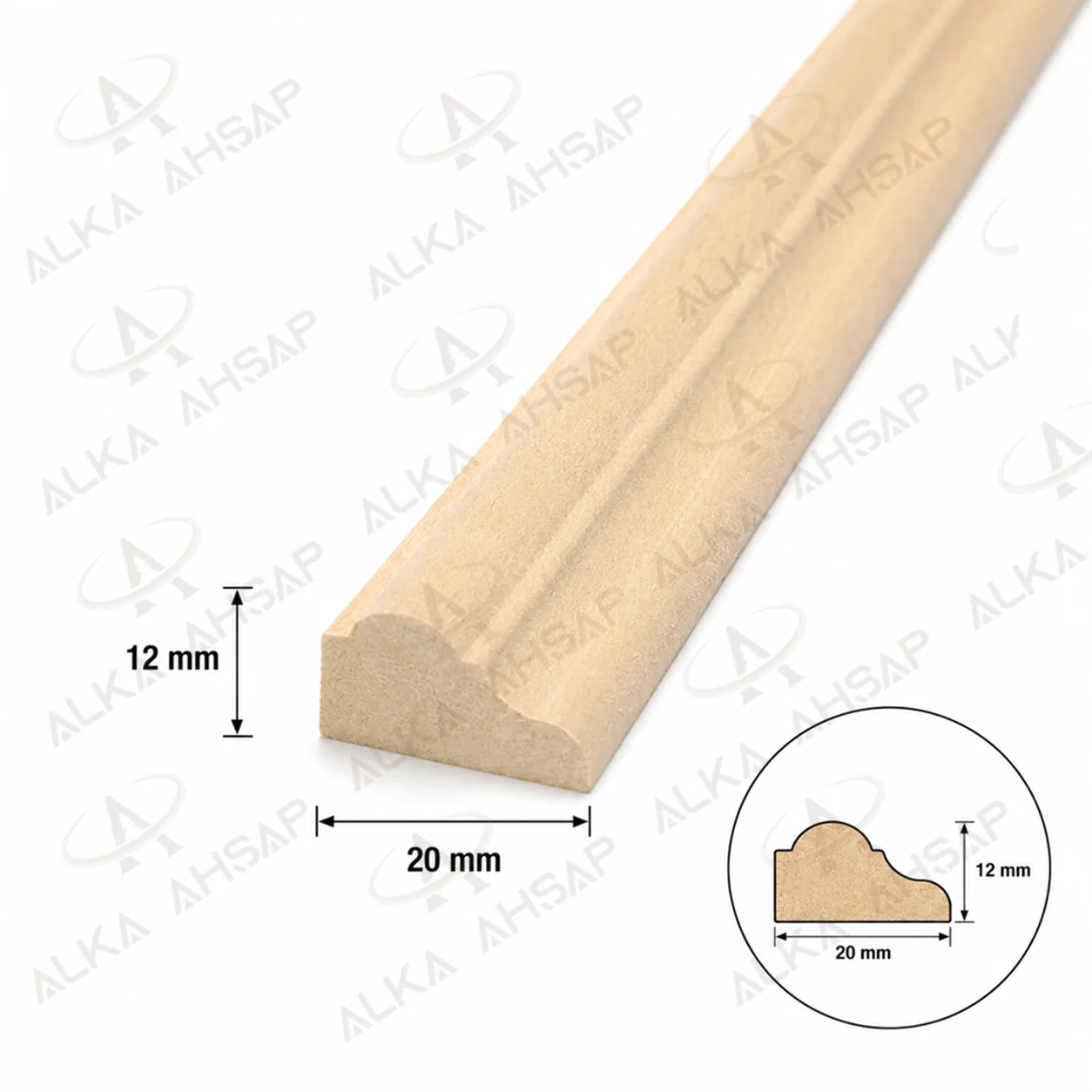 Ahşap Çıta 20 mm | Ahşap Profil Çıta - 5003
