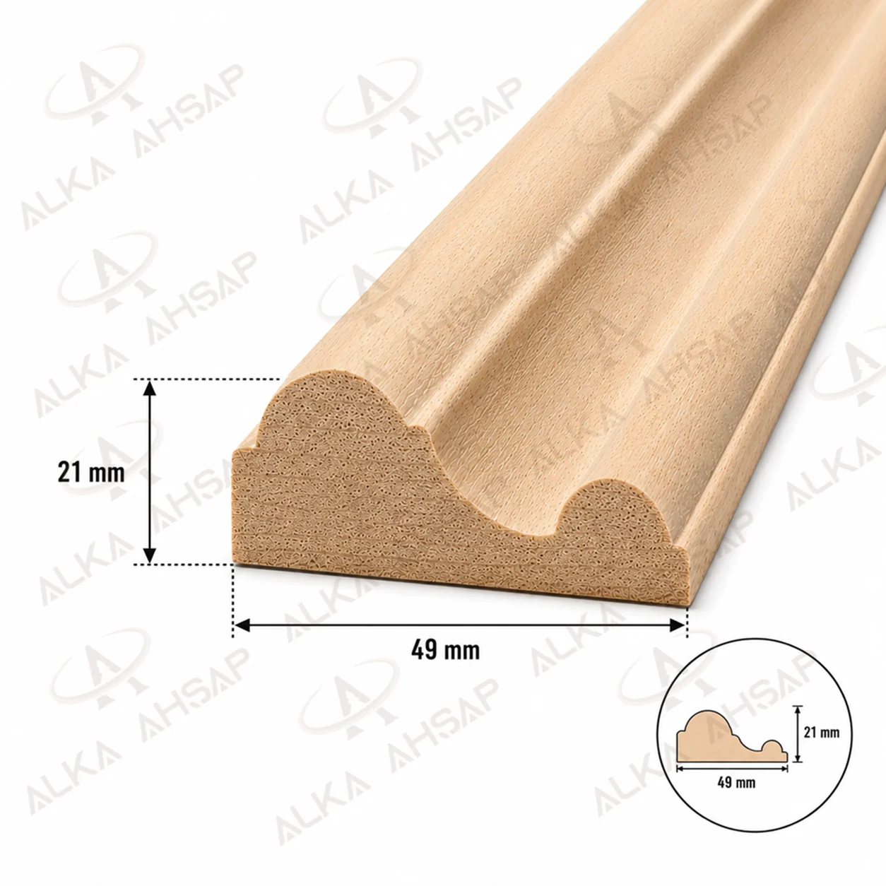 Ahşap Çıta 49 mm | Ahşap Profil Çıta - 5003