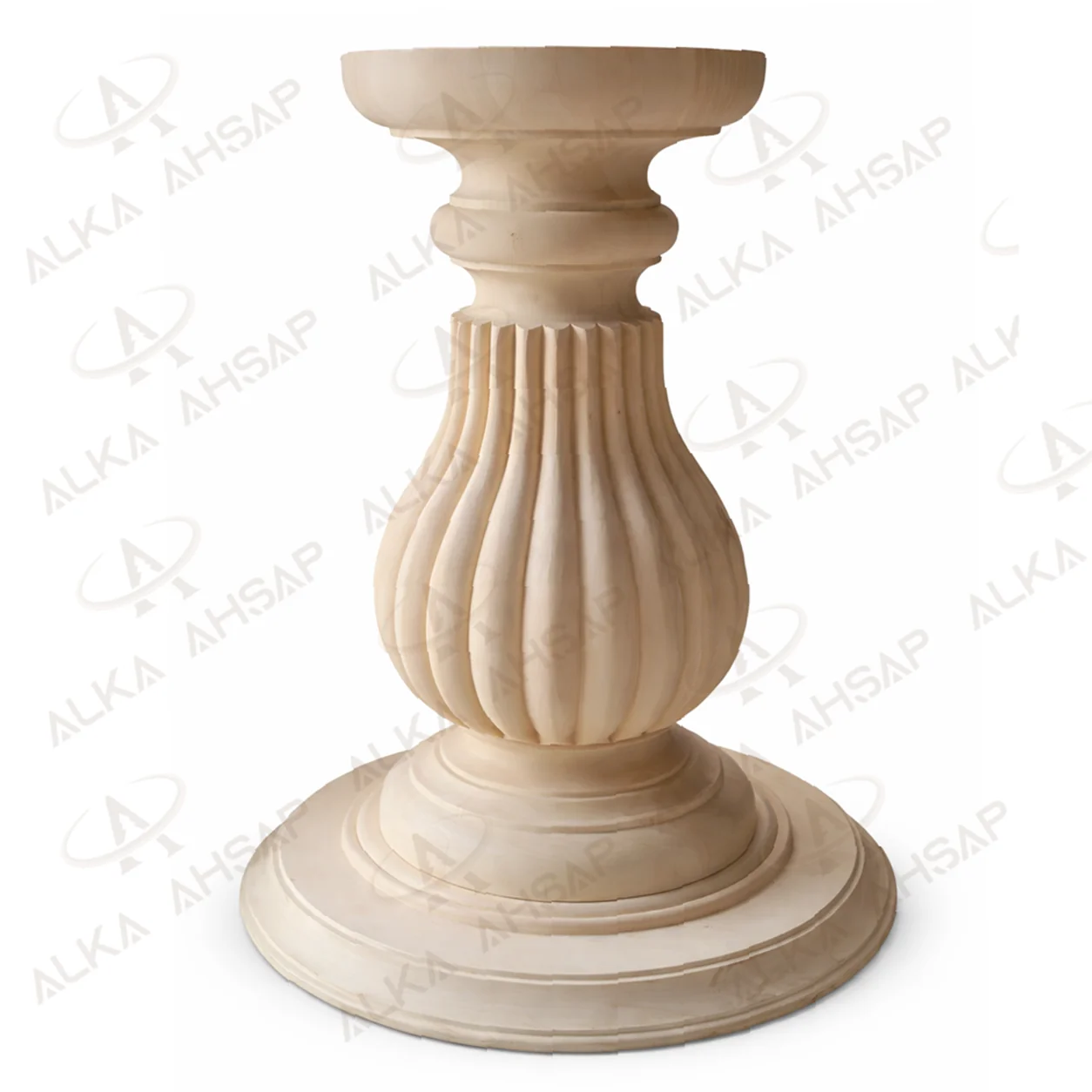 Ahşap CNC Göbek Masa Ayağı 72cm 35 Çap