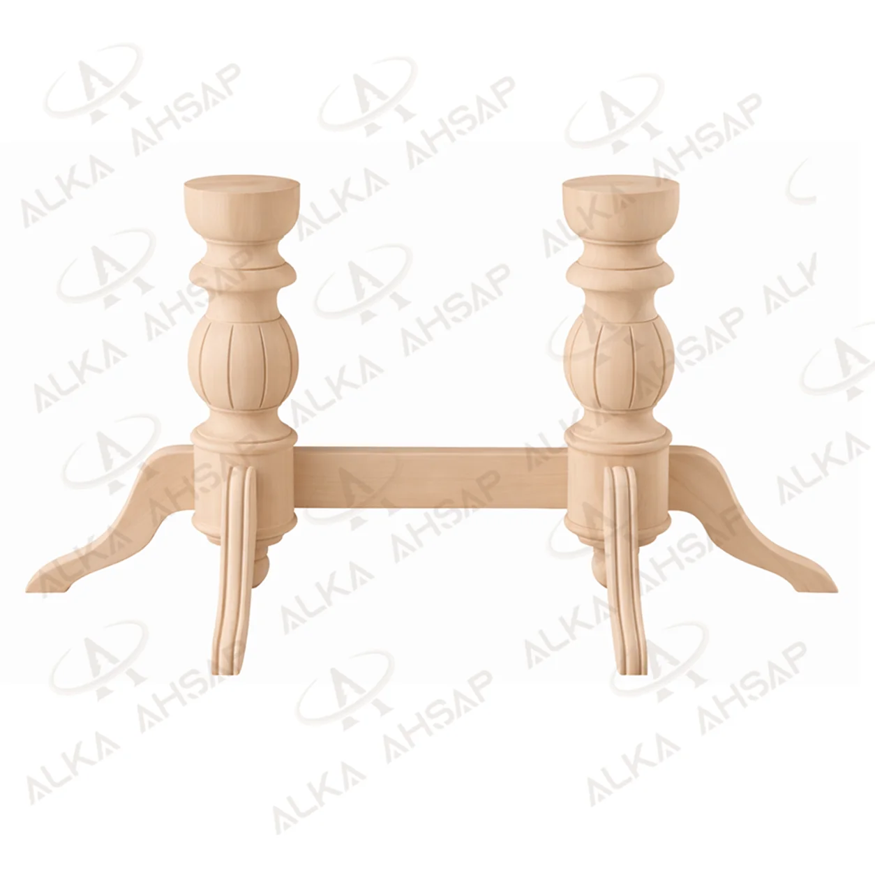 Ahşap Çiftli Masa Ayağı 72cm 15/20 Çap | Ahtapot Ayak