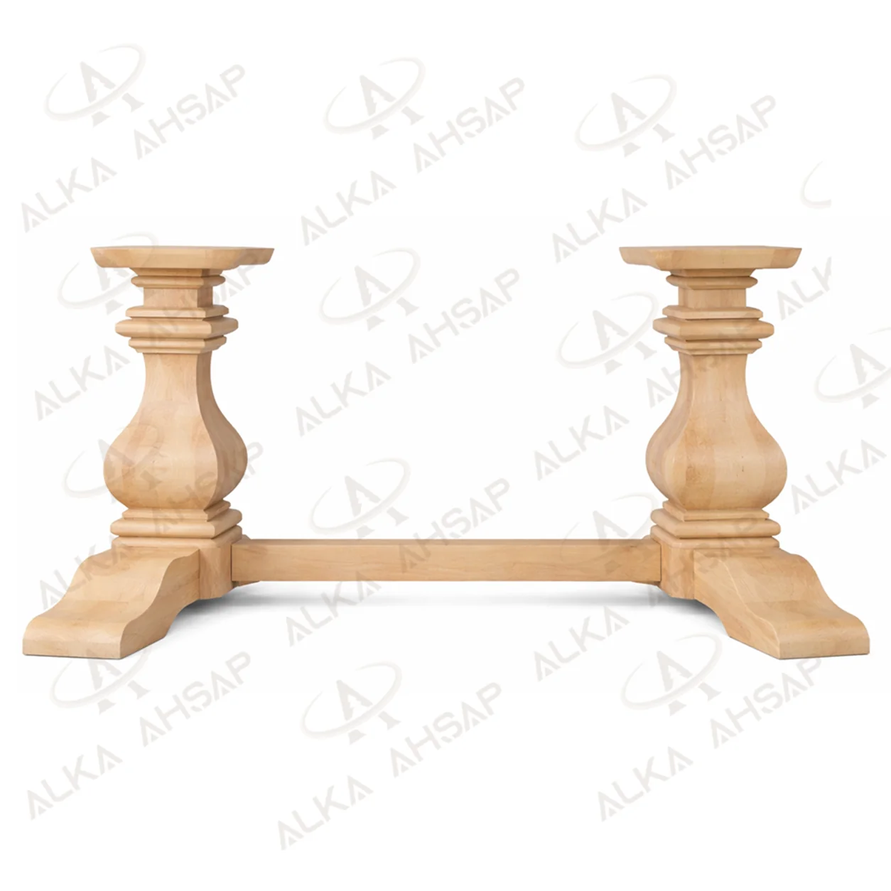 Ahşap Çiftli Masa Ayağı 72cm 15/20 Çap | Kesme Ayak