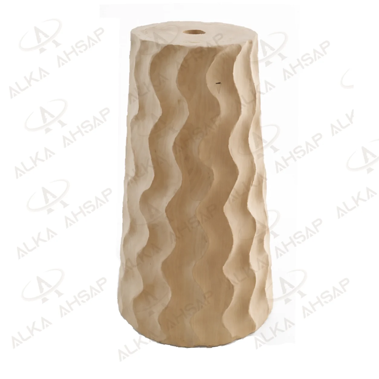 Ahşap Masa Ayağı 72cm 35/40 Çap | Dalgalı