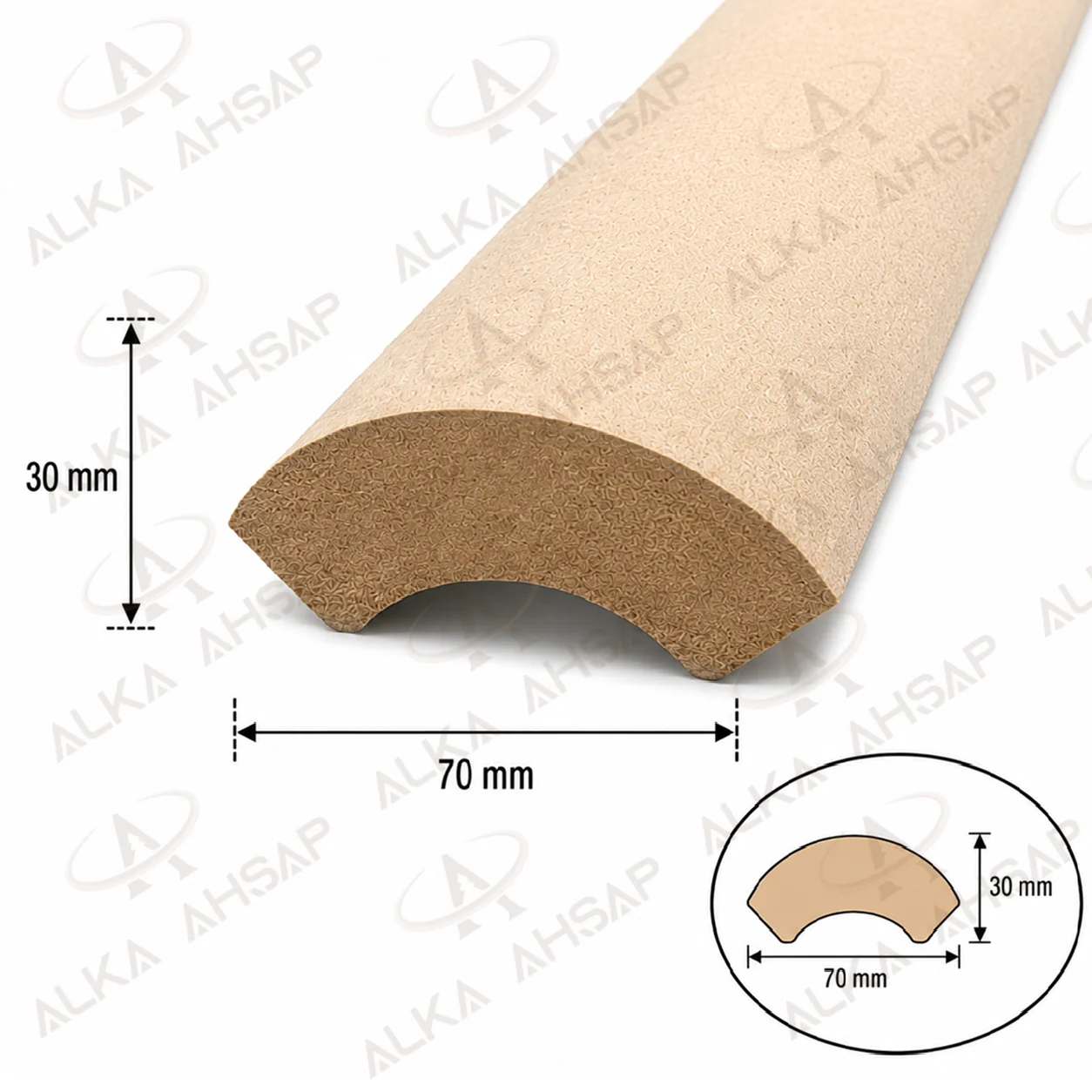 70mm Mdf Bombe Köşe Profil