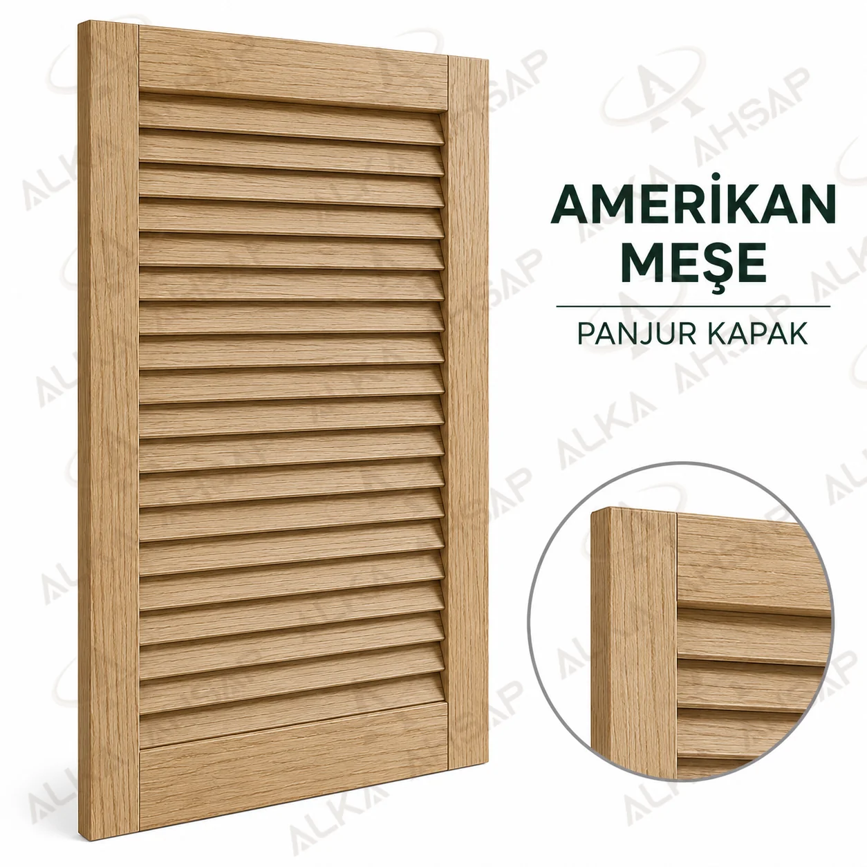 Amerikan Meşe Panjur Kapak | Panjur Dolap Kapağı