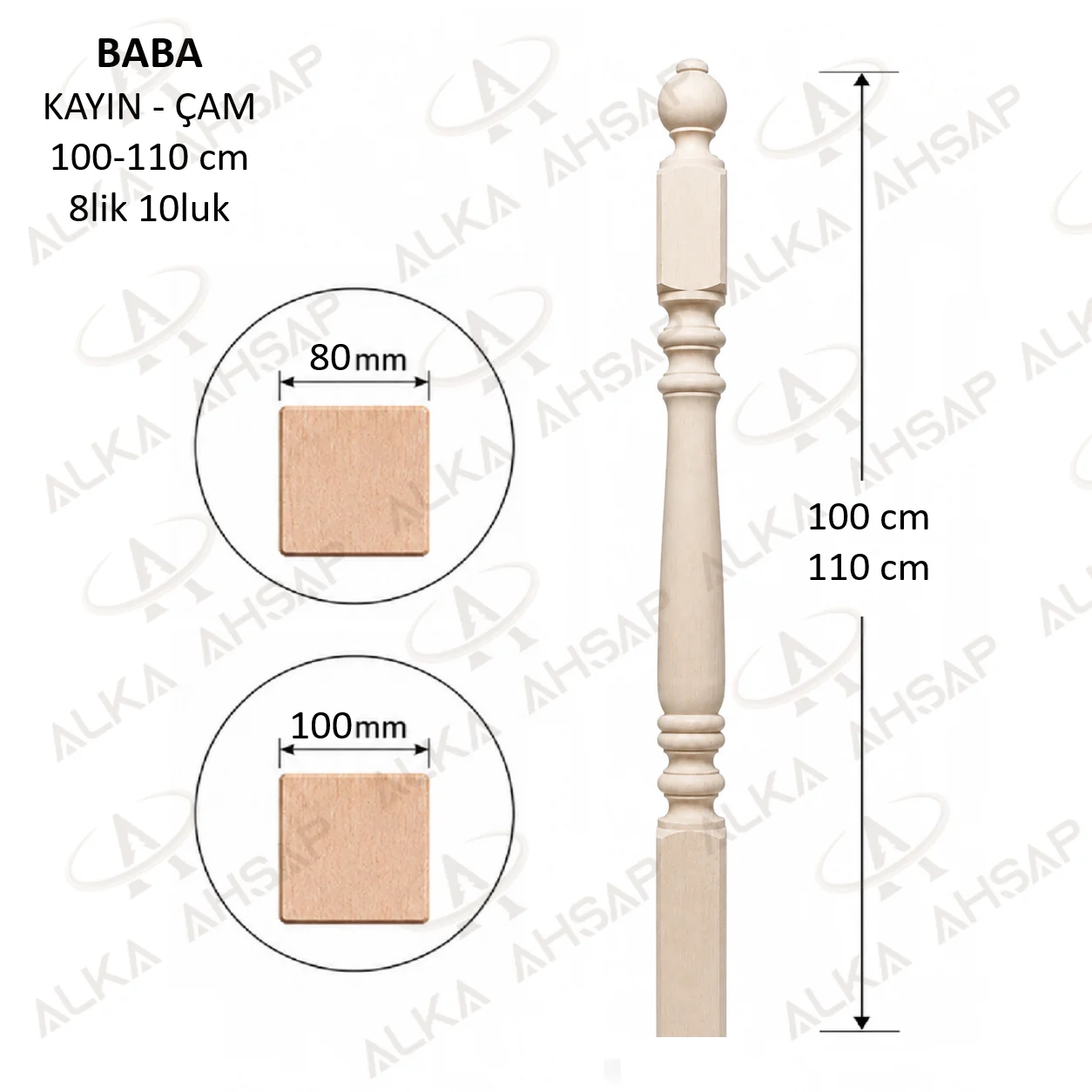 Merdiven Babası | Ahşap Korkuluk Baba – Model 2