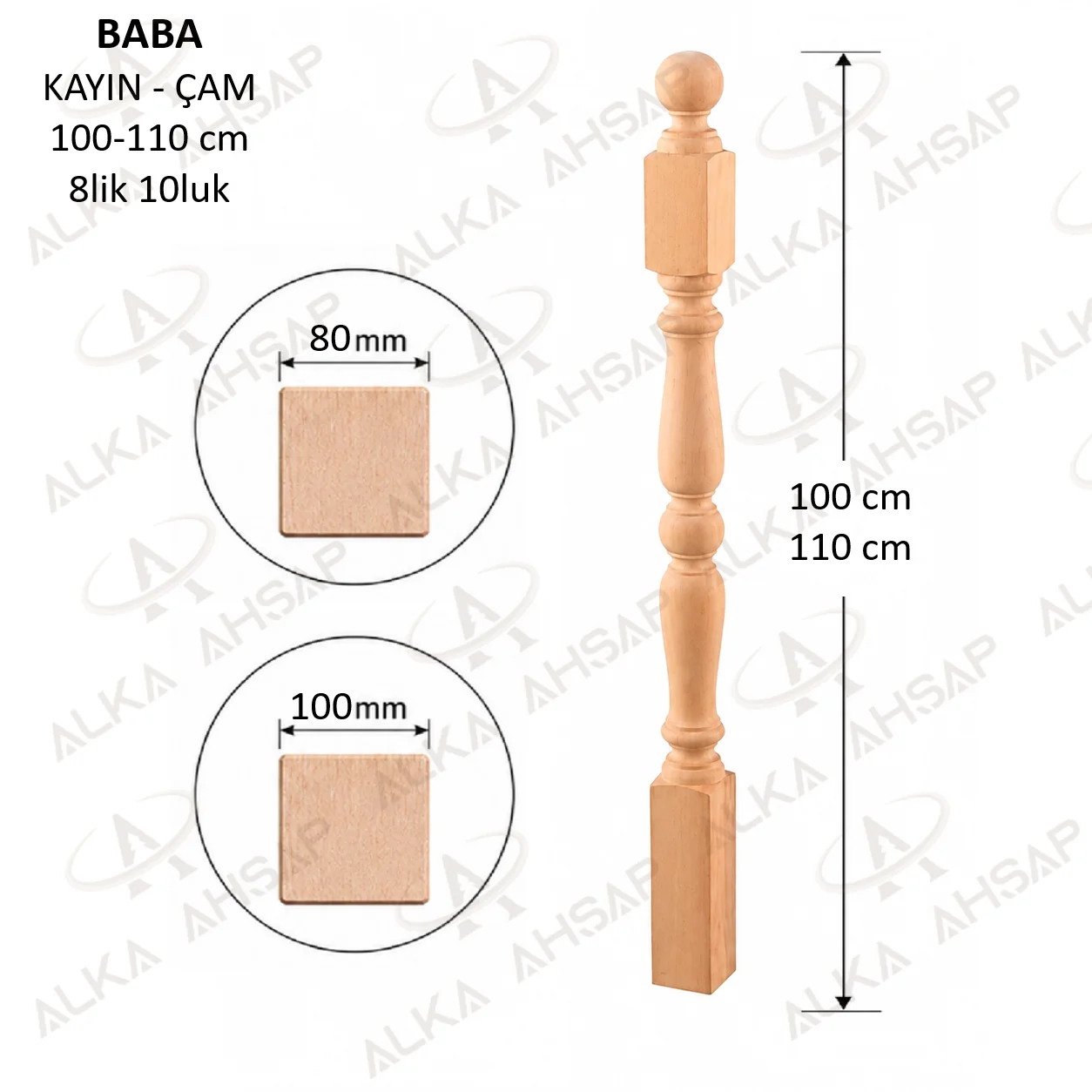 Merdiven Babası | Ahşap Korkuluk Baba – Model 3