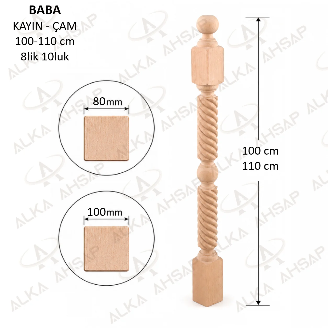 Merdiven Babası | Ahşap Korkuluk Baba – Model 5